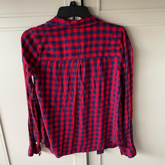 Red & Navy checkered flannel - S - Picture 3 of 3